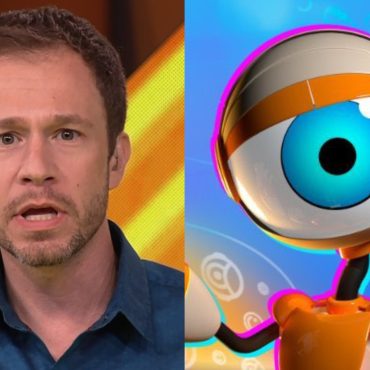 Tiago Leifert irritado.