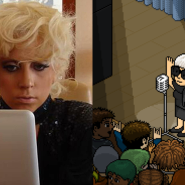 Lady Gaga jogando Habbo hotel