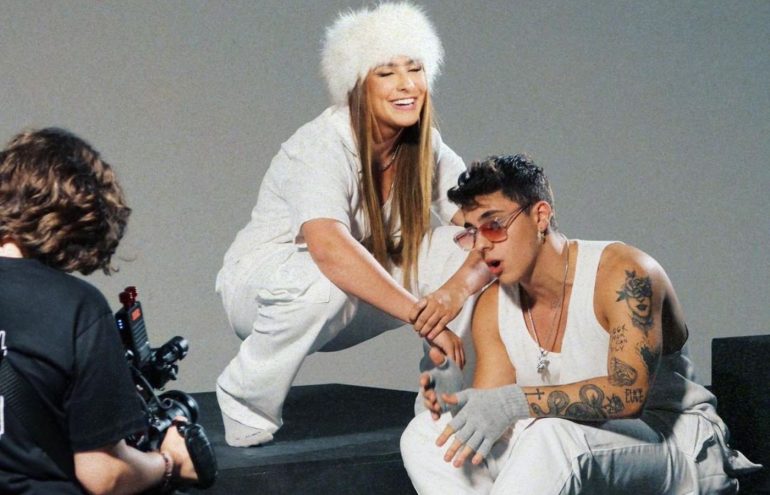 Irmãos babi tatto e Gagui tatto em gravação do clipe de 0.5