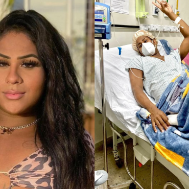 Fçavia Big Big internada no hospital.