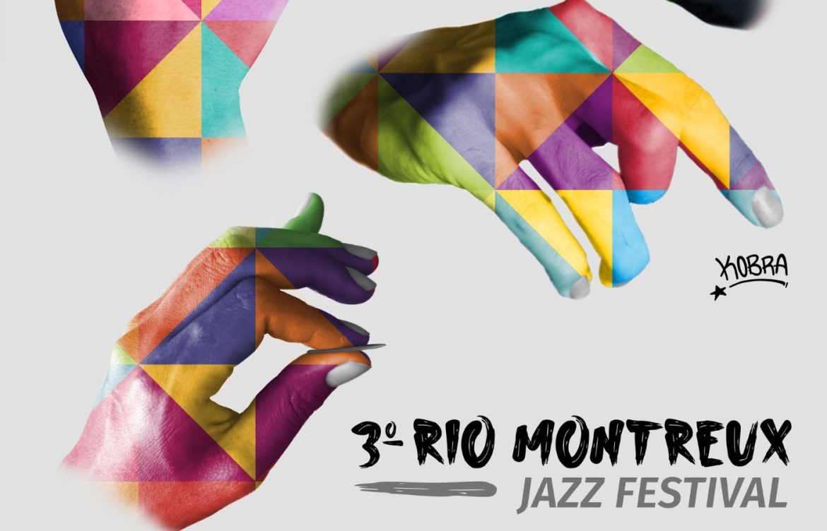 Pôster de mãos elaboradas pelo artísta kobra simulam mvoimentos feitos por maestros.