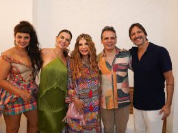Livia Mattos, Mariana Aydar, Elba Ramalho, Marcelo Caldi e Carlos Prazeres - (Foto: Rafa Rocha)